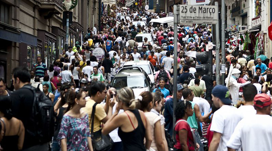 Brasil tem mais de 203 milhões de habitantes. População cresce mais na Região Centro-Oeste