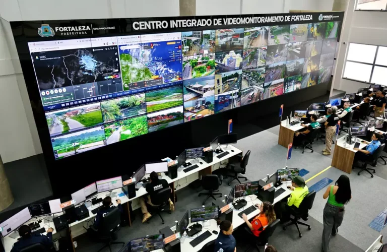 Novo centro integra monitoramento urbano e segurança pública em Fortaleza