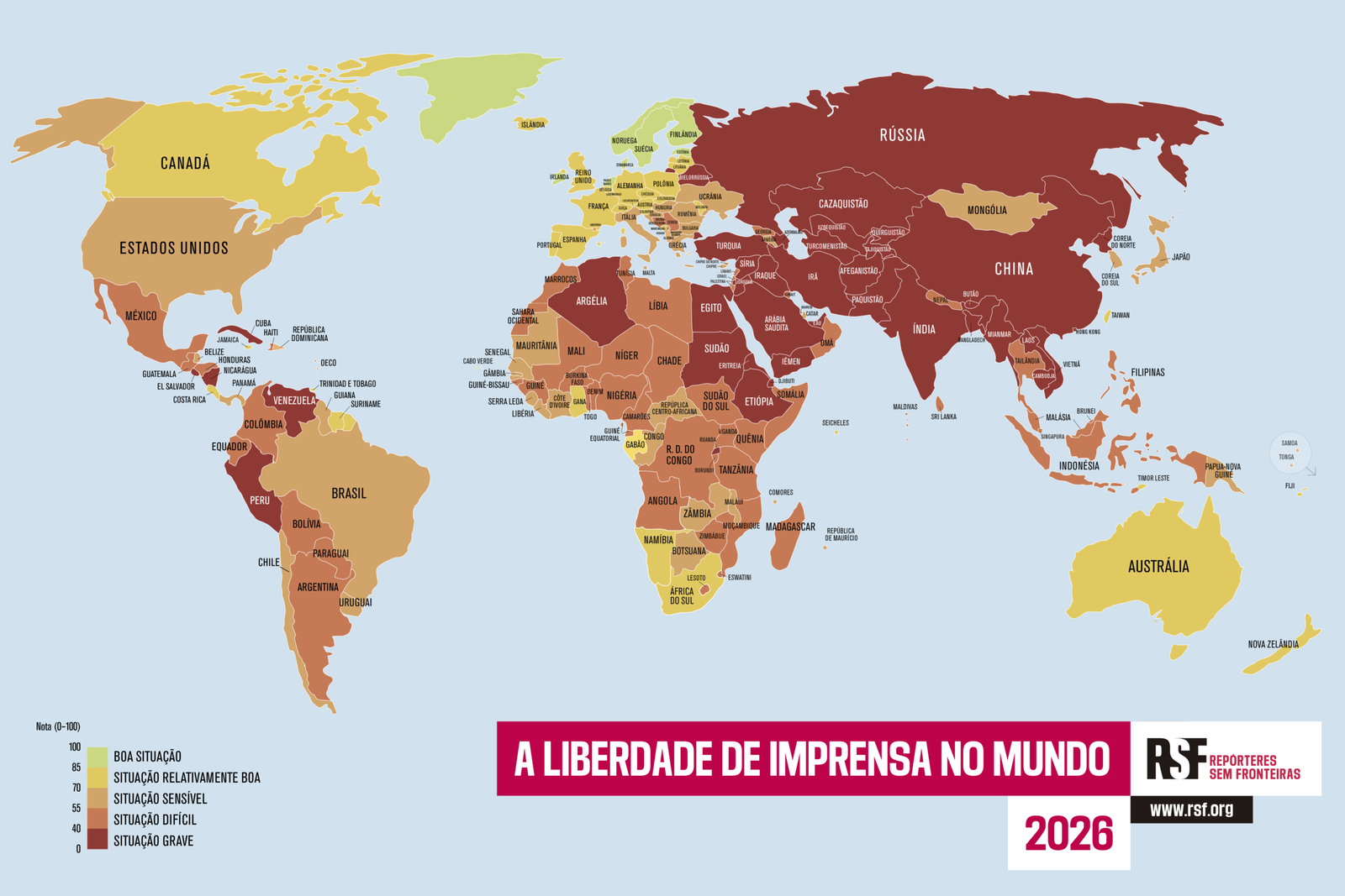 Liberdade de imprensa: Brasil supera EUA pela primeira vez no ranking, mas situação nas Américas piorou